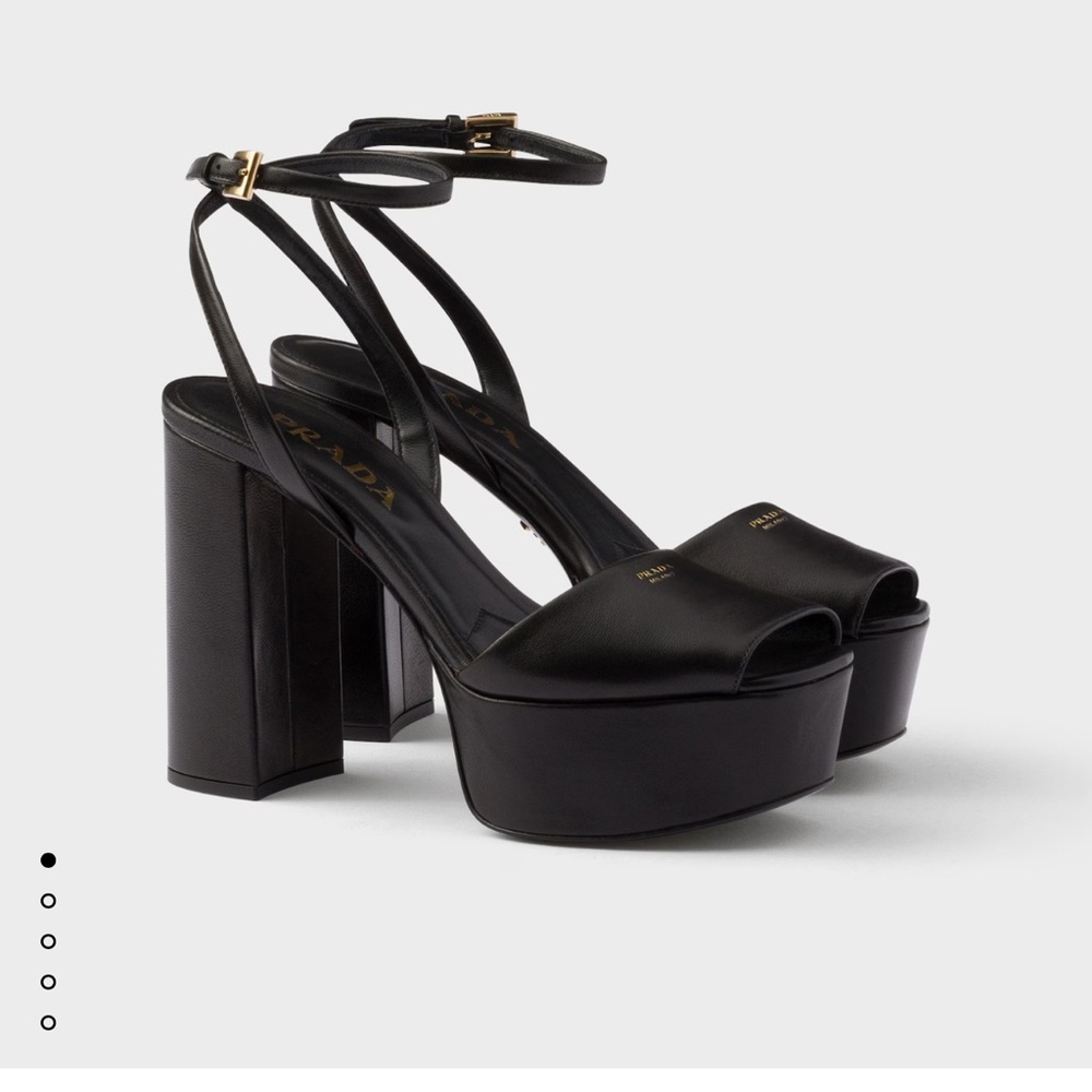 Prada Black Platform Sandals